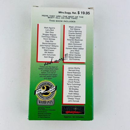 The Magic Of Basketball VHS Video Tape Michael Jordan, Magic Johnson