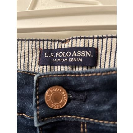 U.S. Polo Assn. Blue Denim Jean Cut Off Shorts Pockets Women's Size 8 Slim Fit