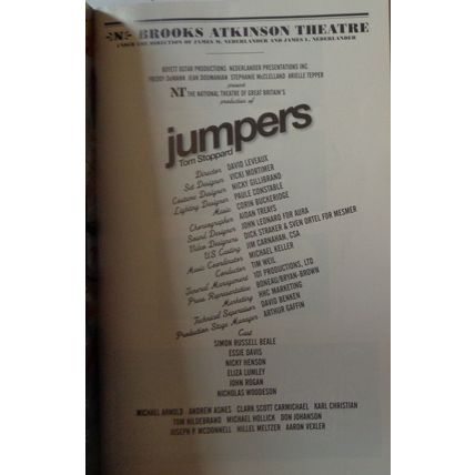 JUMPERS - PLAYBILL - MAY 2004
