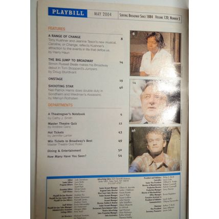 JUMPERS - PLAYBILL - MAY 2004