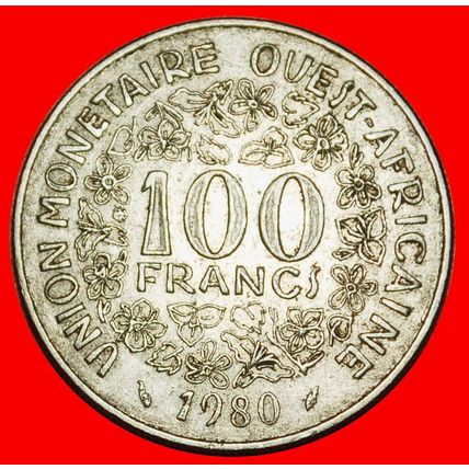 Ⰶ FRANCE GOLD FISH (1967-2005):WEST AFRICAN★100 FRANCS 1980★LOW START★NO RESERVE