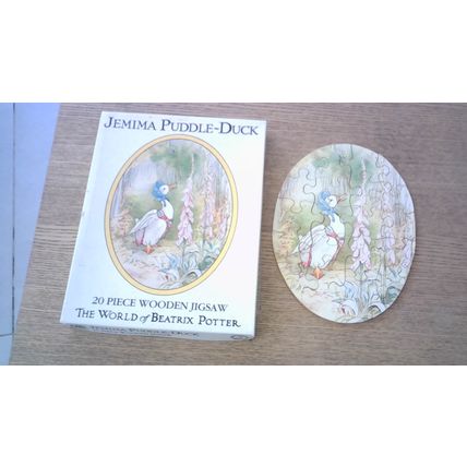 THE WORLD OF BEATRIX POTTER: JEMIMA PUDDLE-DUCK Wooden Jigsaw (20 Piece) 1985
