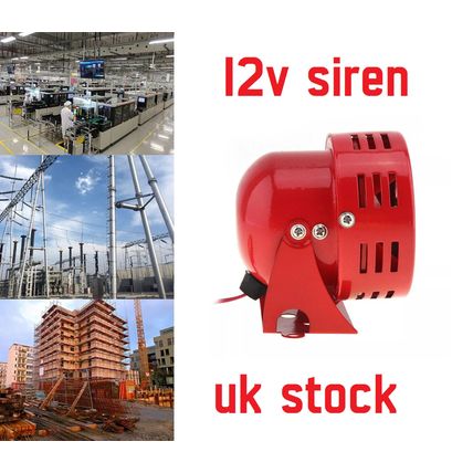 12V Air Raid Siren Motorcycle Boat Truck Motor Driven Horn Alarm UK Stock