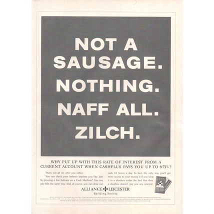 ALLIANCE & LEICESTER Building Society : - Original 1988 Advert ~ POST FREE