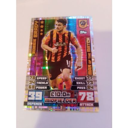 match attax 14/15 man of the match robbie brady no.374