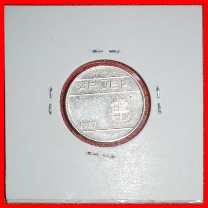 Ⰶ NETHERLANDS (1986-2023): ARUBA ★ 25 CENTS 1987! HOLDER!★LOW START★NO RESERVE
