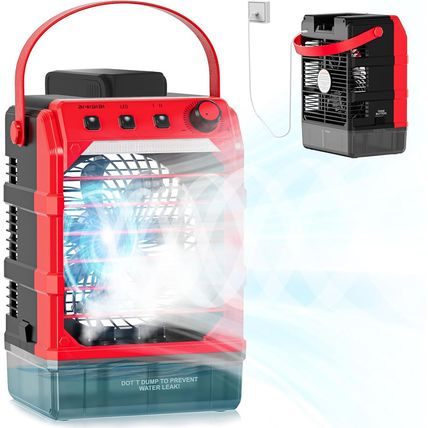 Battery Powered Misting Fan Compatible for Milwaukee M18 18V (No Battery) or USB