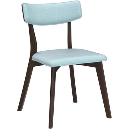 Christopher Knight Home Chazz Mid-Century Fabric Dining Chairs with Natural Waln