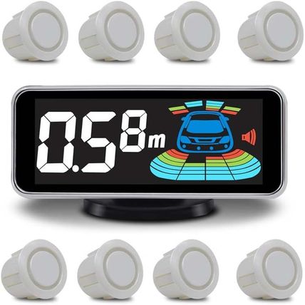 Backup Parktronic System Car Auto Vehicle Reverse with 8 Parking Sensors Kit Dis