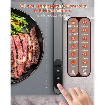 FEPPO Food Warming Mat, Upgrade High-Tech Graphene Heating Film, Fast Full Surfa