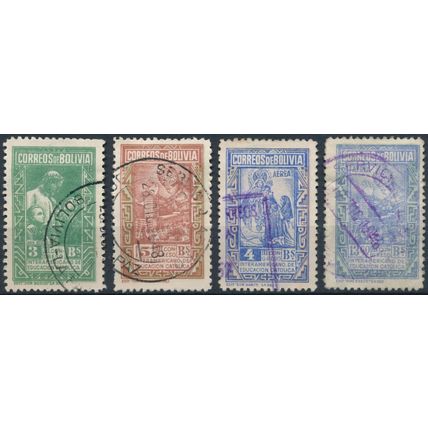 3rd Catholic Education Congress: 4 Values - Bolivia 1948 -FH -MiNr 422/3 & 428/9