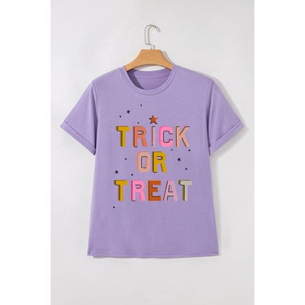 Wisteria TRICK OR TREAT Halloween Fashion Graphic T Shirt