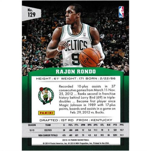 2013-14 Panini - #129 - Rajon Rondo