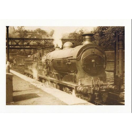 Sepia Railway Postcard LNER J35 64501 Edinburgh Waverley North British Loco