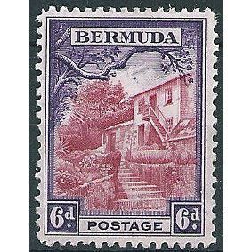 Bermuda 1936 SG104 6d Carmine-Lake & Violet Mounted Mint .. ..