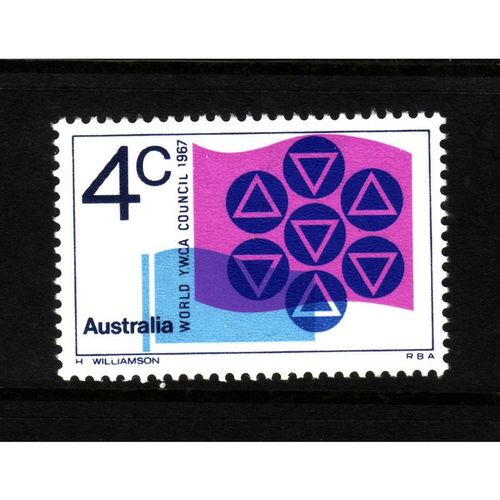 AUSTRALIA 1967 SG412 4c WORLD YMCA U/M MINT#2