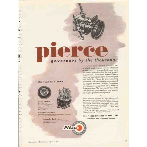 pierce governor company 1953 governors by the thousands vintage ad