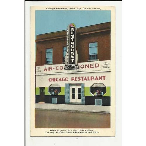 Canada CHICAGO RESTAURANT North Bay Postcard by PE Co.