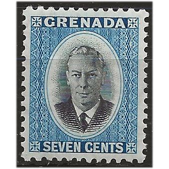 Grenada 1951 SG179 7c Black & Light Blue Mounted Mint . ..