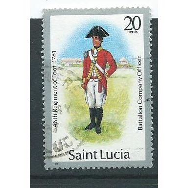 st.lucia sg799 sg 799 used watermarked imprint 1986