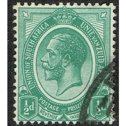 South Africa 1913 ½d Green SG3 FU