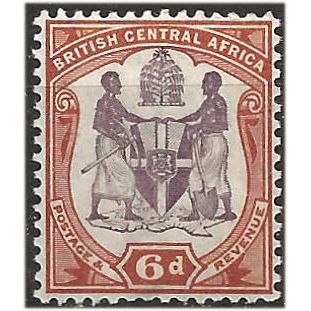 Nyasaland 1901 SG58 6d Dull Purple & Brown Mounted Mint . .. .