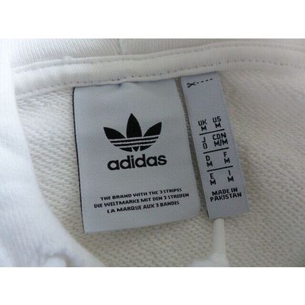 Adidas Originals Trefoil Hoodie Mens Size Medium White Pullover fleece cotton
