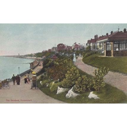 Dovercourt The Garden Gardens Essex Bicycle Cycle Antique Old Postcard