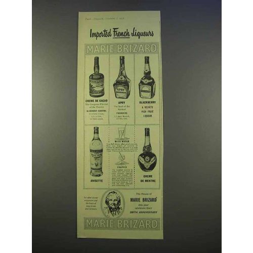 1955 Marie Brizard Ad - Imported French Liqueurs
