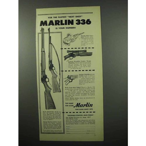 1955 Marlin 336-30/30-C; 336-SD Rifle Ad - Next Shot