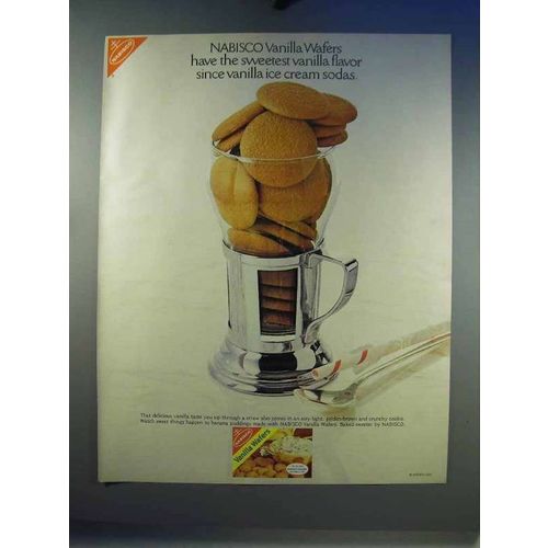 1967 Nabisco Vanilla Wafers Ad - Ice Cream Sodas
