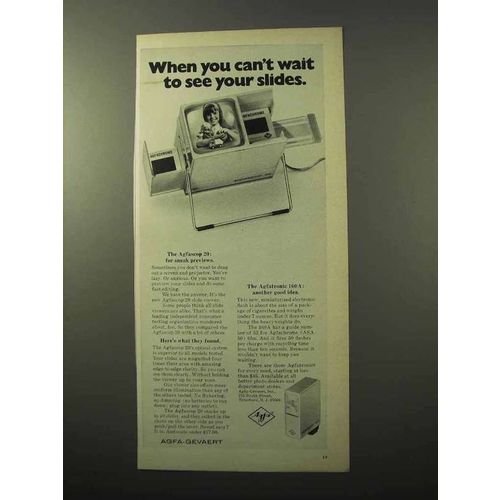 1970 Agfa Agfascop 20 Viewer & Agfatronic 160A Flash Ad