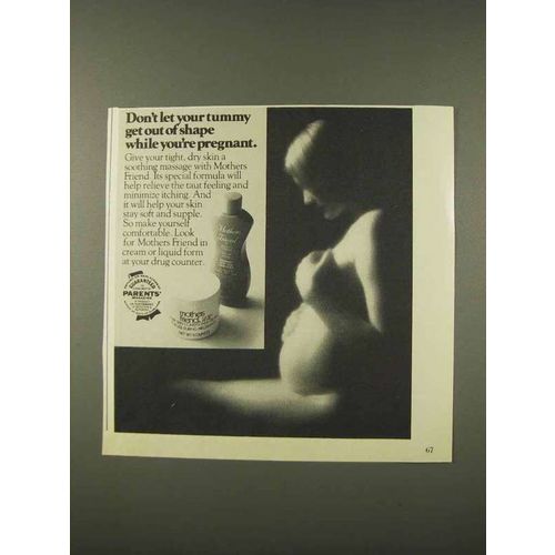 1973 Mothers Friend Cream and Liquid Ad - Your Tummy
