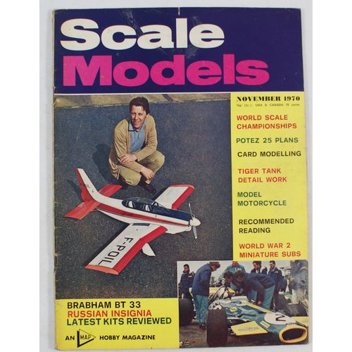 Scale Models (1969) Vol.1 # 14 - November 1970, Tiger tank, Brabham BT33