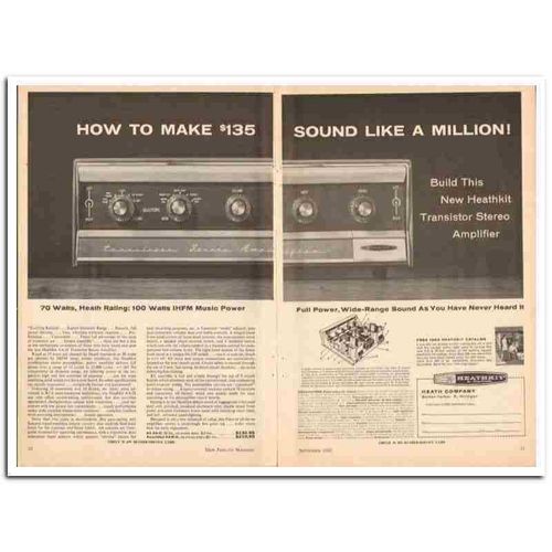 HEATH COMPANY 1962 Heathkit AA-21 Transistor Amplifier vintage ad
