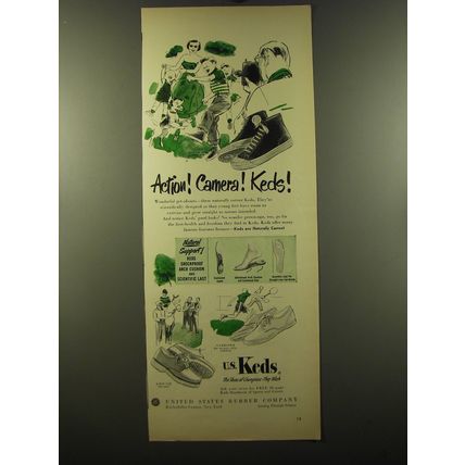 1950 U.S. Keds Shoes Advertisement - Cager, Loop-Tie and Gamester