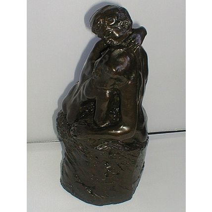 COLD CAST BRONZE, NUDE COUPLE KISSING, Circa 1980's. Absolutely Stunning, Mint.