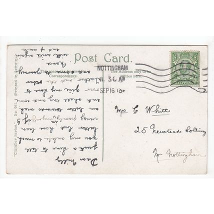 Mansfield Road Sherwood Postcard Nottingham 1913 Clumber Series