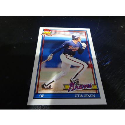 1991 Topps Traded Card # 084T Otis Nixon Near Mint (7) Atlanta Braves