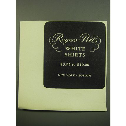1949 Rogers Peet White Shirts Advertisement