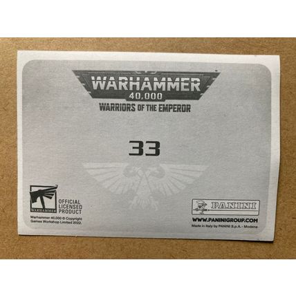 Warhammer 40,000: Warriors of the Emperor Sticker # 33 (A) unused 2022 Panini