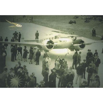 SATA Air Acores Portugal Aircraft Plane Airport Anniversary Postcard