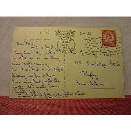multiview, CHEDDAR, SOMERSET used postcard Harvey Barton 1962 pm #