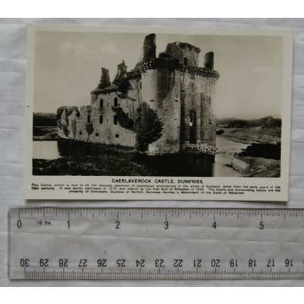 vintage postcard Caerlaverock Castle, Dumfries