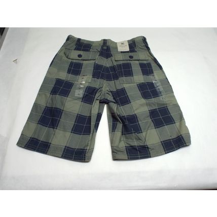 New Mens 30 DC SHOES Bermuda Plaid Long Cargo Dress Chino Shorts MSRP $52