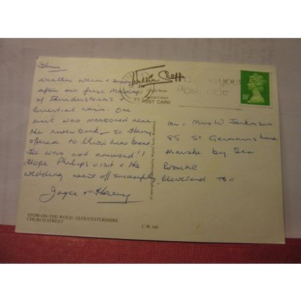 CHURCH STREET, STOW-ON-THE-WOLD, GLOUCESTERSHIRE used postcard 1992 pm =