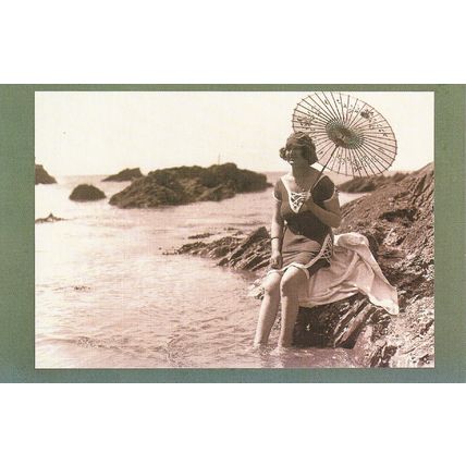 The Nostalgia Postcard 1890's - 1950's - Bathing Fashion at Plymouth, July 1921