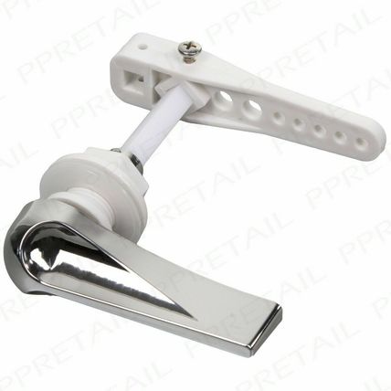 CHROME BATHROOM FLUSH HANDLE TOILET LEVER KIT Cistern Tank Plumbing Replacement