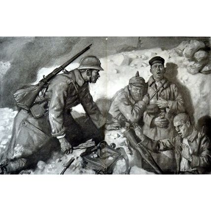 ATTITUDE OF THE ENEMY 1915 Lucien Jonas FRANCE WORLD WAR I PRINT