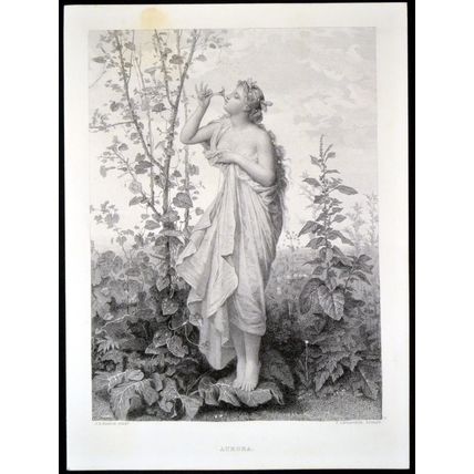 AURORA 1878 Jean Louis Hamon - Jules Gabriel Levasseur VICTORIAN ENGRAVING